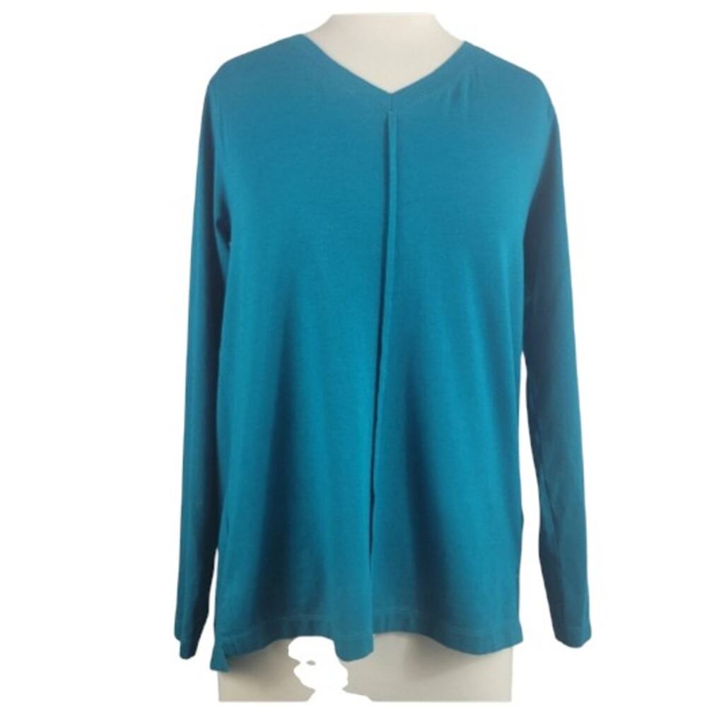 Coolibar Women's Long Sleeve Tee UPF 50+ Sun Protective Teal Small